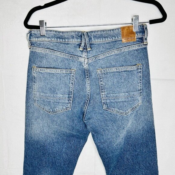 We The Free People Jeans Sz 27 (30x30) Blue Denim Distressed Straight Leg - Picture 10 of 13